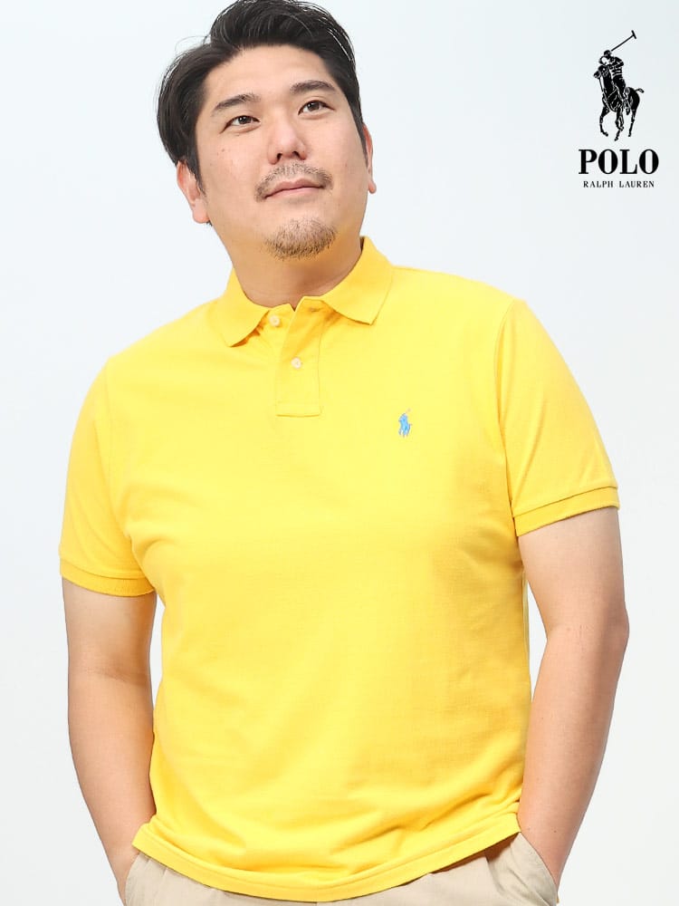 大きいサイズ メンズ POLO RALPH LAUREN (ポロ ラルフローレン) 胸ロゴ 半袖 ポロシャツ CUSTOM SLIM FIT