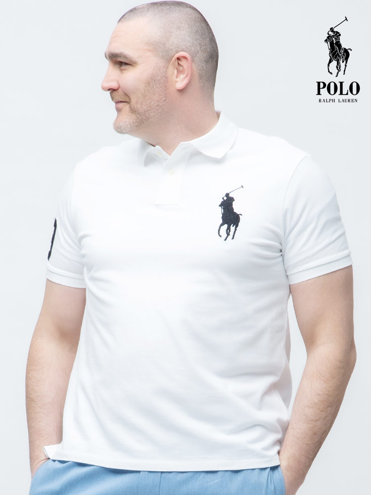 大きいサイズ メンズ POLO RALPH LAUREN (ポロ ラルフローレン) 胸ロゴ 半袖 ポロシャツ BIGPONY