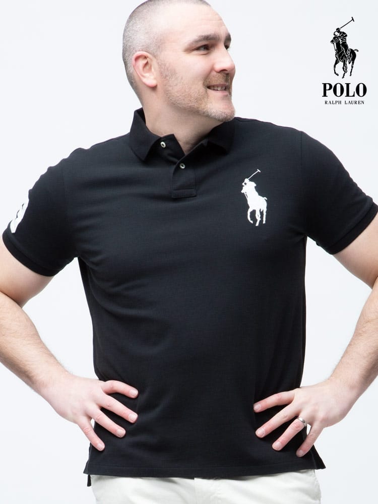 大きいサイズ メンズ POLO RALPH LAUREN (ポロ ラルフローレン) 胸ロゴ 半袖 ポロシャツ BIGPONY