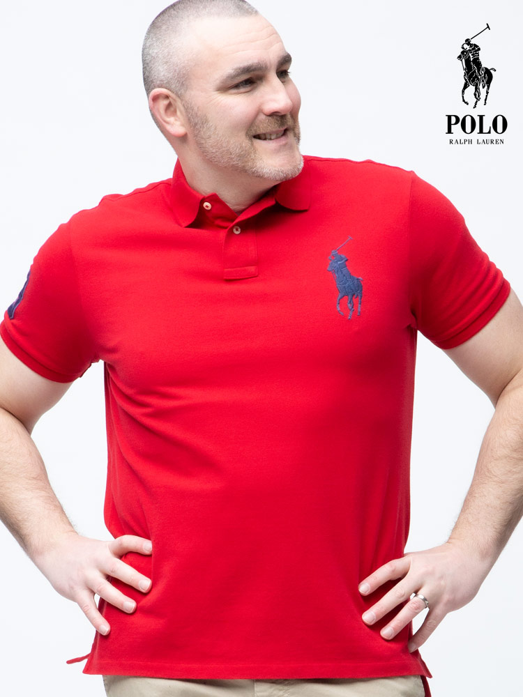 大きいサイズ メンズ POLO RALPH LAUREN (ポロ ラルフローレン) 胸ロゴ 半袖 ポロシャツ BIGPONY