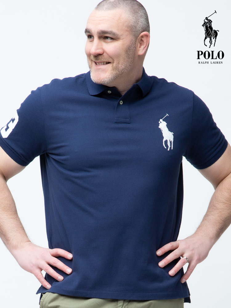 一番の ポロ ラルフローレン ポロシャツ Lサイズ 紺 ゴルフ - メンズ