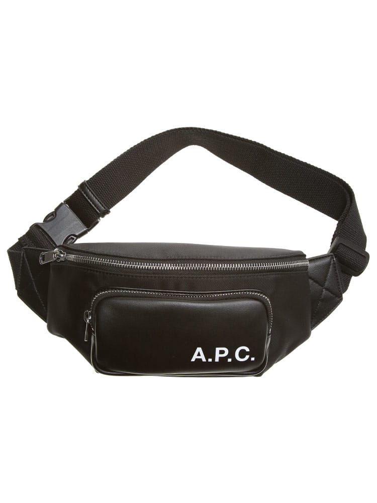 【オンラインストア限定】 A.P.C. (アー・ペー・セー) ロゴプリント 異素材ポケット ウエストバッグ APCPAADYH62167