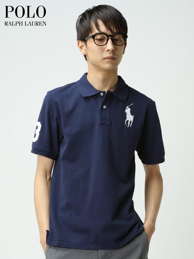 POLO RALPH LAUREN (ポロ ラルフローレン) 鹿の子 BIGポニー 刺繍 半袖 ポロシャツ
