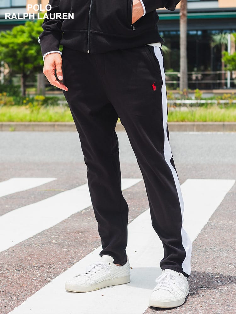ポロラルフローレン メンズ パンツ POLO RALPH LAUREN ブランド ロングパンツ ボトムス ライン ワンポイント ジャージ RL710743327