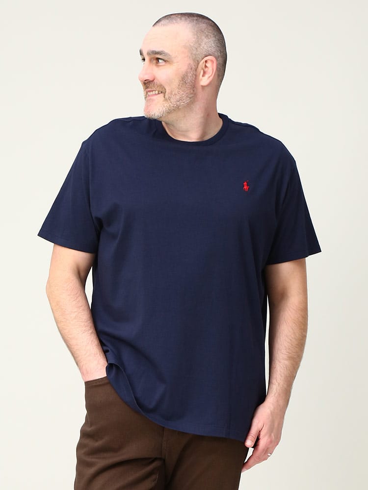 大きいサイズ メンズ POLO RALPH LAUREN (ポロ ラルフローレン) ワンポイント クルーネック 半袖 Tシャツ