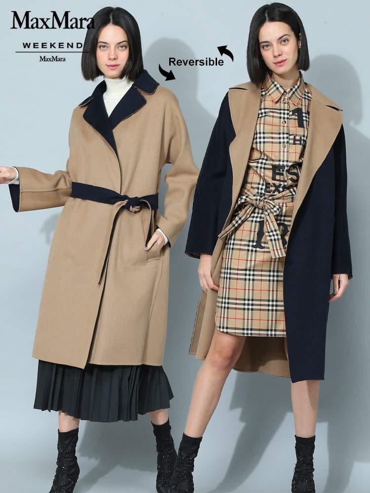 マックスマーラ ウィークエンド レディース コート MAX MARA WEEKEND ブランド ラップコート アウター ベルト リバーシブル MXL50160319