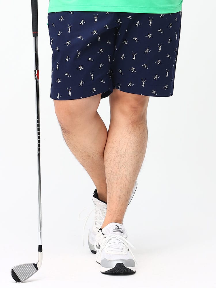 大きいサイズ メンズ POLO RALPH LAUREN (ポロ ラルフローレン) GOLF 総柄 ノータック ショートパンツ