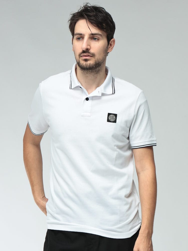 STONE ISLAND (ストーンアイランド) メンズ ポロシャツ 半袖 コットン 