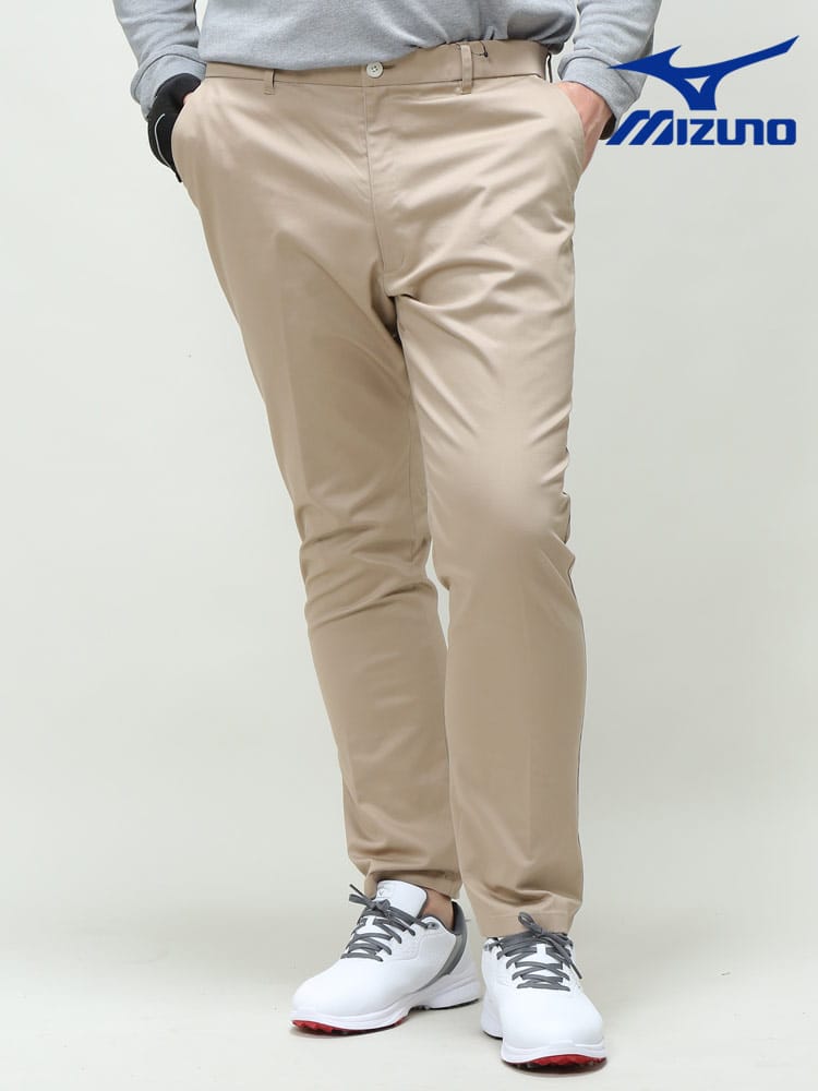 大きいサイズ メンズ MIZUNO (ミズノ) ストレッチ ゴルフパンツ 無地 ムーブパンツ 伸縮 ゴルフウェア GOLF チノパンツ