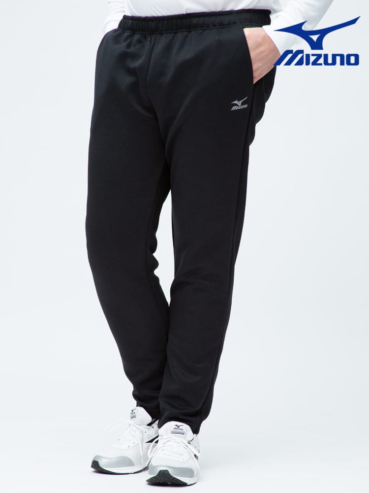 大きいサイズ メンズ MIZUNO (ミズノ) ワンポイント ウエストゴム スウェット ロングパンツ