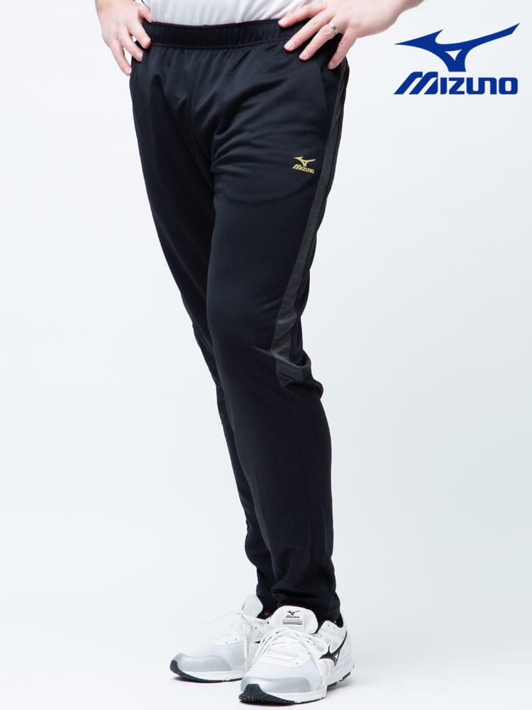 大きいサイズ メンズ MIZUNO (ミズノ) 吸汗速乾 サイド切り替え ウォームアップ パンツ