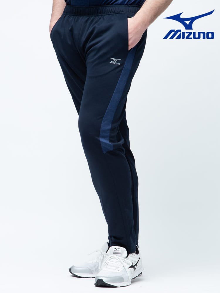 大きいサイズ メンズ MIZUNO (ミズノ) 吸汗速乾 サイド切り替え ウォームアップ パンツ
