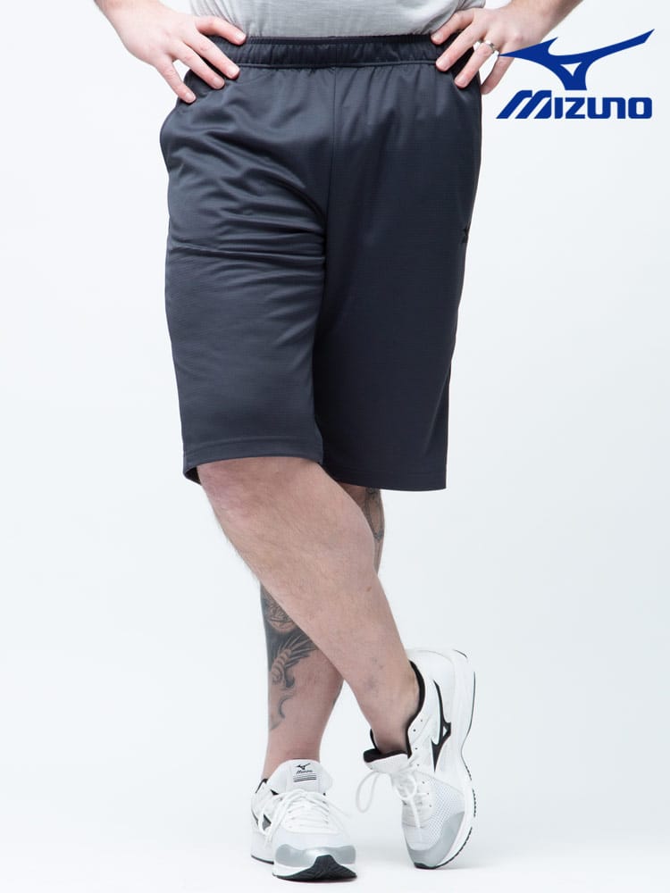 大きいサイズ メンズ MIZUNO (ミズノ) 吸汗速乾 ライトスウェット 前閉じ ハーフパンツ