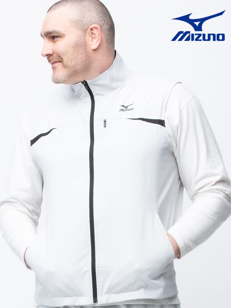 大きいサイズ メンズ MIZUNO (ミズノ) 吸汗速乾 UVカット トレーニング クロス フルジップ ベスト