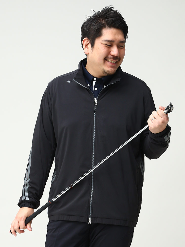 大きいサイズ メンズ MIZUNO (ミズノ) ストレッチヒーロー フルジップ ゴルフ ジャケット