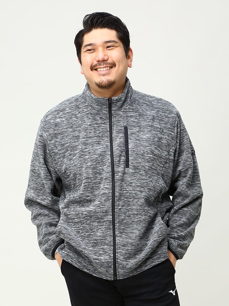 大きいサイズ メンズ MIZUNO (ミズノ) フルジップ スタンド フリースジャケット