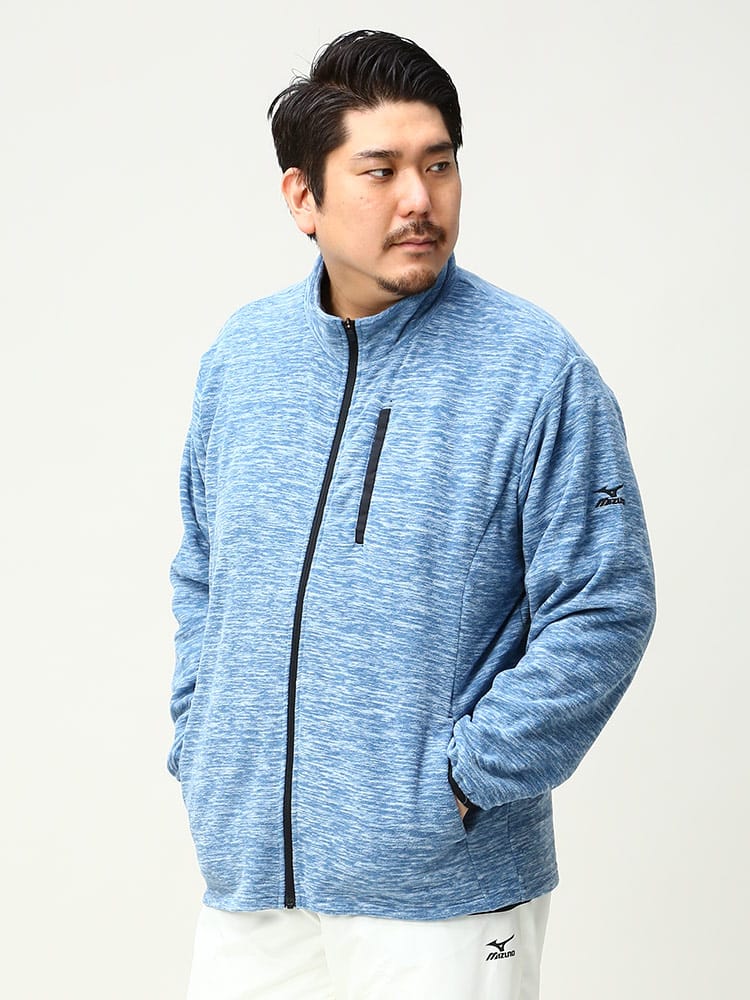 大きいサイズ メンズ MIZUNO (ミズノ) フルジップ スタンド フリースジャケット