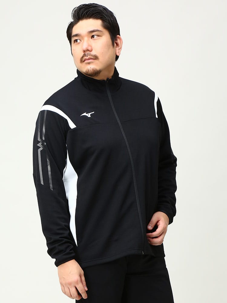在庫処分 返品交換不可 大きいサイズ メンズ MIZUNO (ミズノ) 吸汗速乾 フルジップ ウォームアップ ジャケット