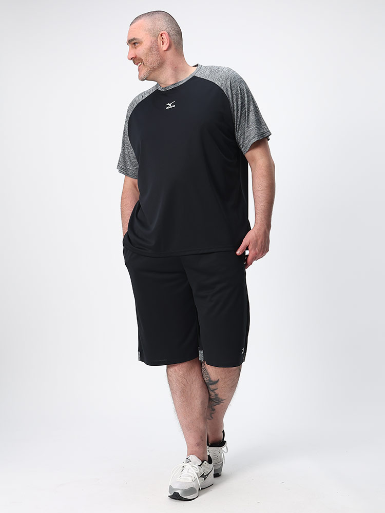 大きいサイズ メンズ MIZUNO (ミズノ) 防汚 半袖 Tシャツ ショート 