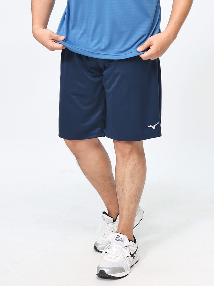 MIZUNO (ミズノ) 吸汗速乾 UVカット ナビドライ ロゴ刺繍 ニットハーフパンツ