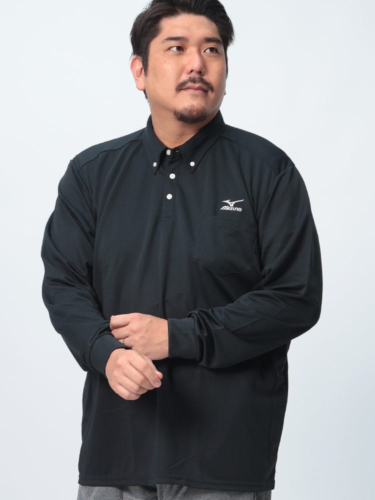 長袖 ポロシャツ Pure Hyper ボタンダウン トップス シャツ 防臭 防汚 スポーツ 大きいサイズ メンズ