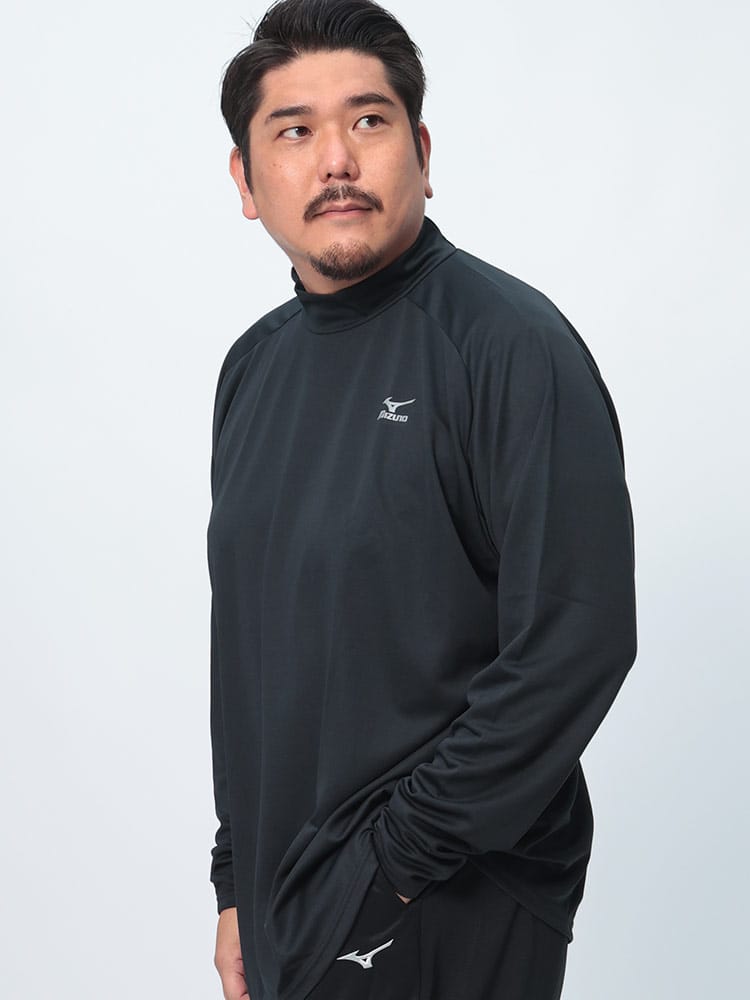 長袖 Tシャツ 吸汗速乾 ハイネック トップス ロンT ドライ スポーツ 大きいサイズ メンズ