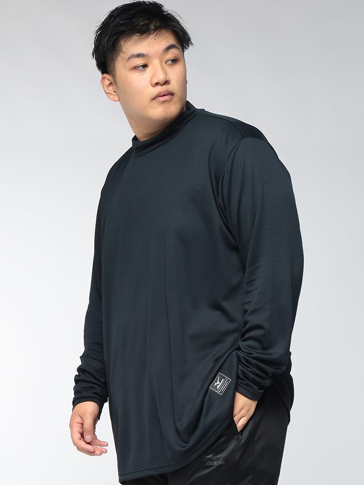 Tシャツ ハイネック 長袖 メンズ 大きいサイズ 裏起毛 保温 無地 カットソー K2JADB48