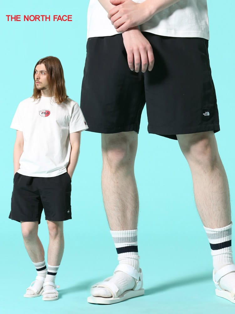 THE NORTH FACE (ザ ノースフェイス) ワンポイントロゴ ウエストコード ショートパンツ FlashDry Black Box Short Short