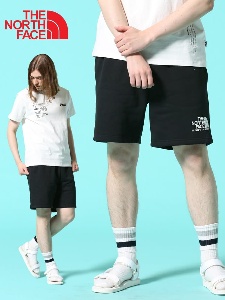 THE NORTH FACE (ザ ノースフェイス) 裏起毛 ワンポイントロゴ スウェット ショートパンツ Coordinates Short