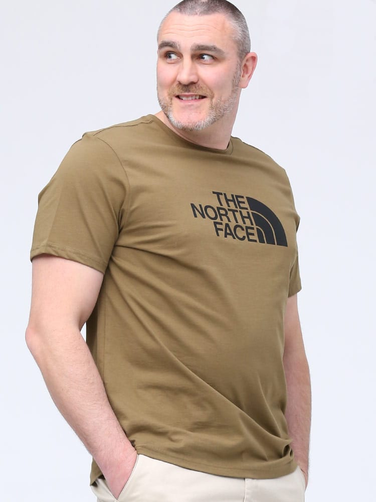 大きいサイズ メンズ THE NORTH FACE (ザ ノースフェイス) フロントロゴ クルーネック 半袖 Tシャツ Easy Tee-E