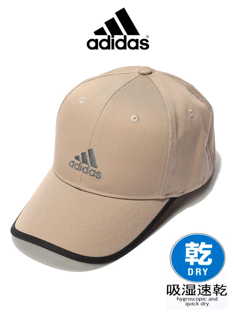 大きいサイズ メンズ adidas (アディダス) 吸湿速乾 ロゴ刺繍 マジックテープアジャスター キャップ TCTWILL CAP