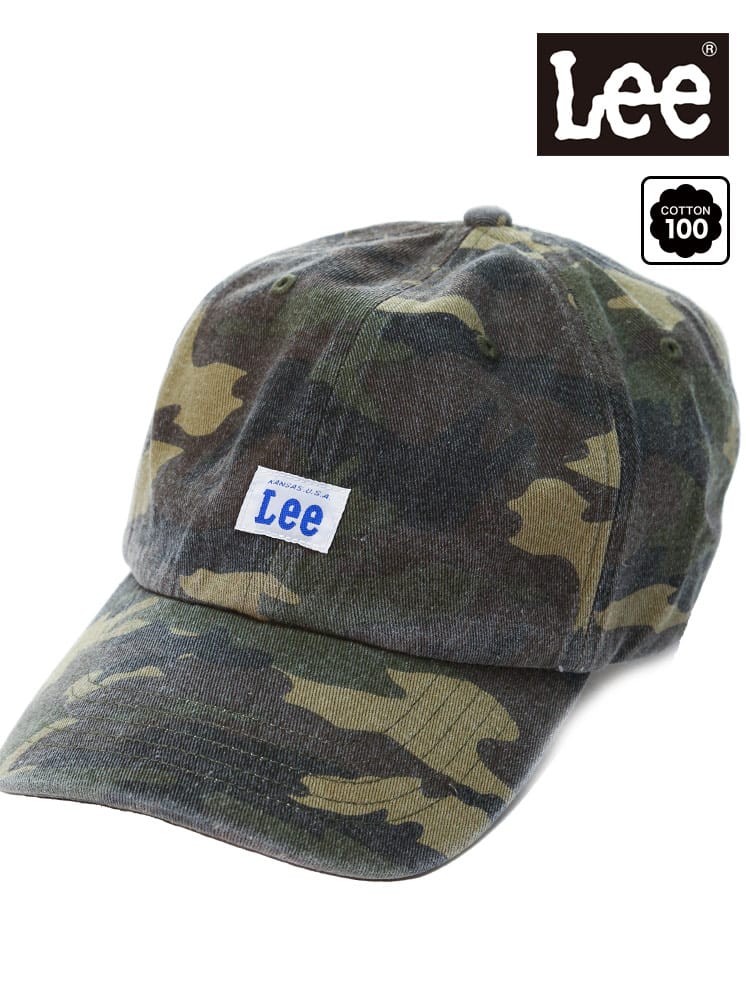 大きいサイズ メンズ Lee (リー) コットン ロゴワンポイント ローキャップ