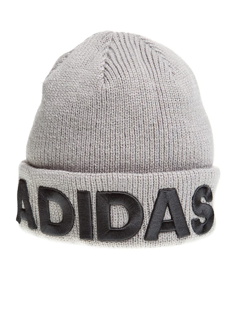 大きいサイズ メンズ adidas (アディダス) BIGロゴ刺繍 ニットキャップ