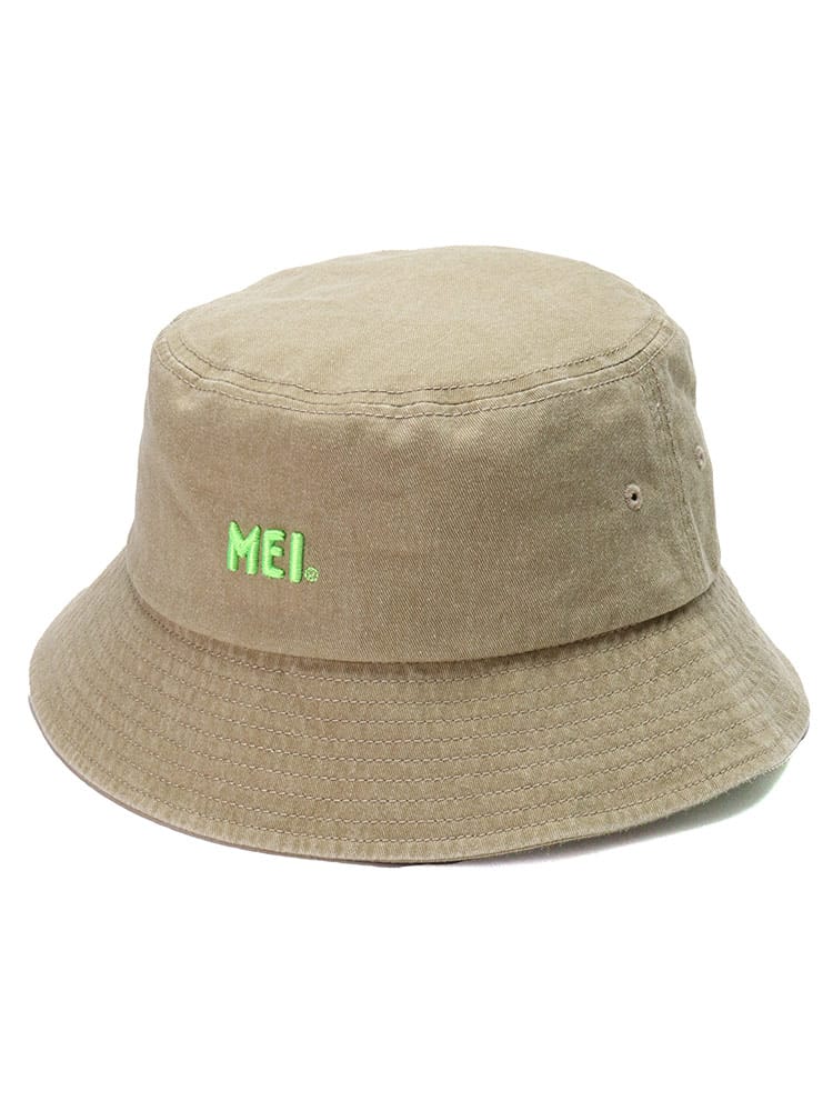大きいサイズ メンズ MEI メイ コットン ロゴ バケットハット BUCKETHAT PIGMENT