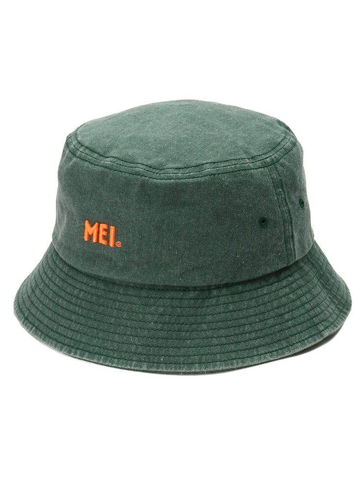大きいサイズ メンズ MEI メイ コットン ロゴ バケットハット BUCKETHAT PIGMENT