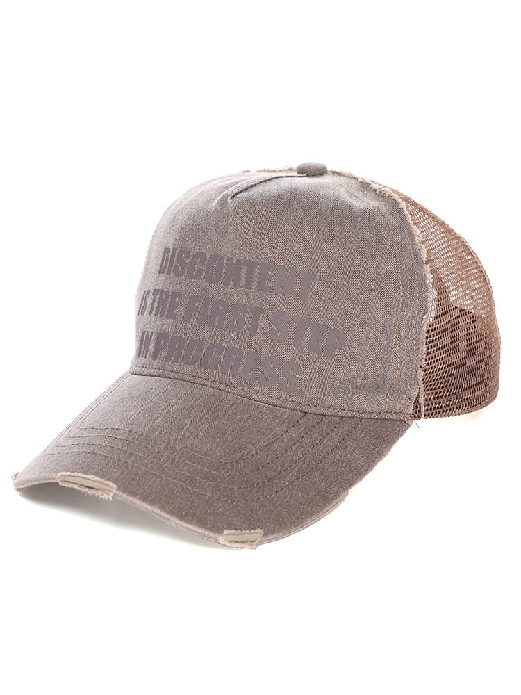 大きいサイズ メンズ CASTANO (カスターノ) メッセージプリント メッシュ キャップ