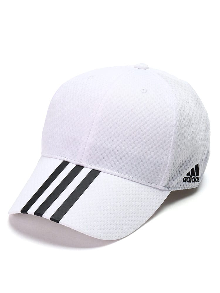 大きいサイズ メンズ adidas (アディダス) 吸汗速乾 メッシュ スリーライン キャップ