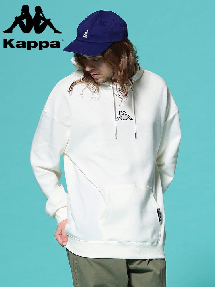 Kappa (カッパ) バックプリント プルオーバー ビッグシルエット 長袖 パーカー
