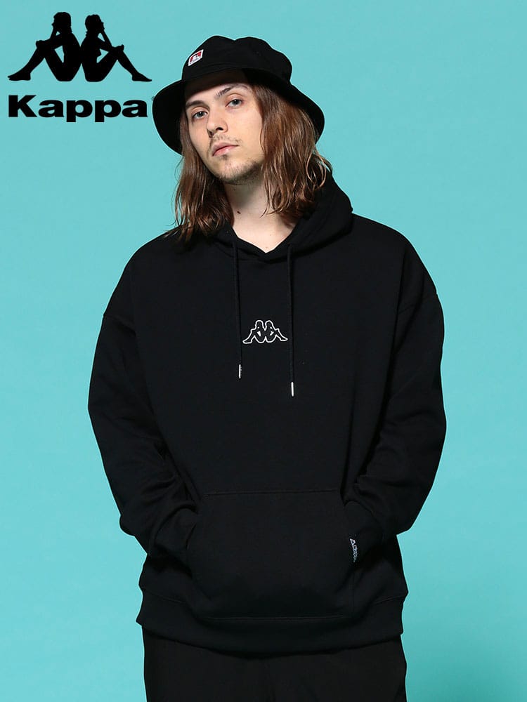 Kappa (カッパ) バックプリント プルオーバー ビッグシルエット 長袖 パーカー
