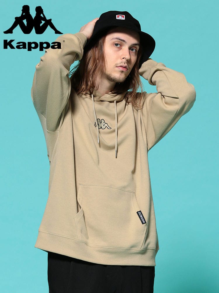 Kappa (カッパ) バックプリント プルオーバー ビッグシルエット 長袖 パーカー
