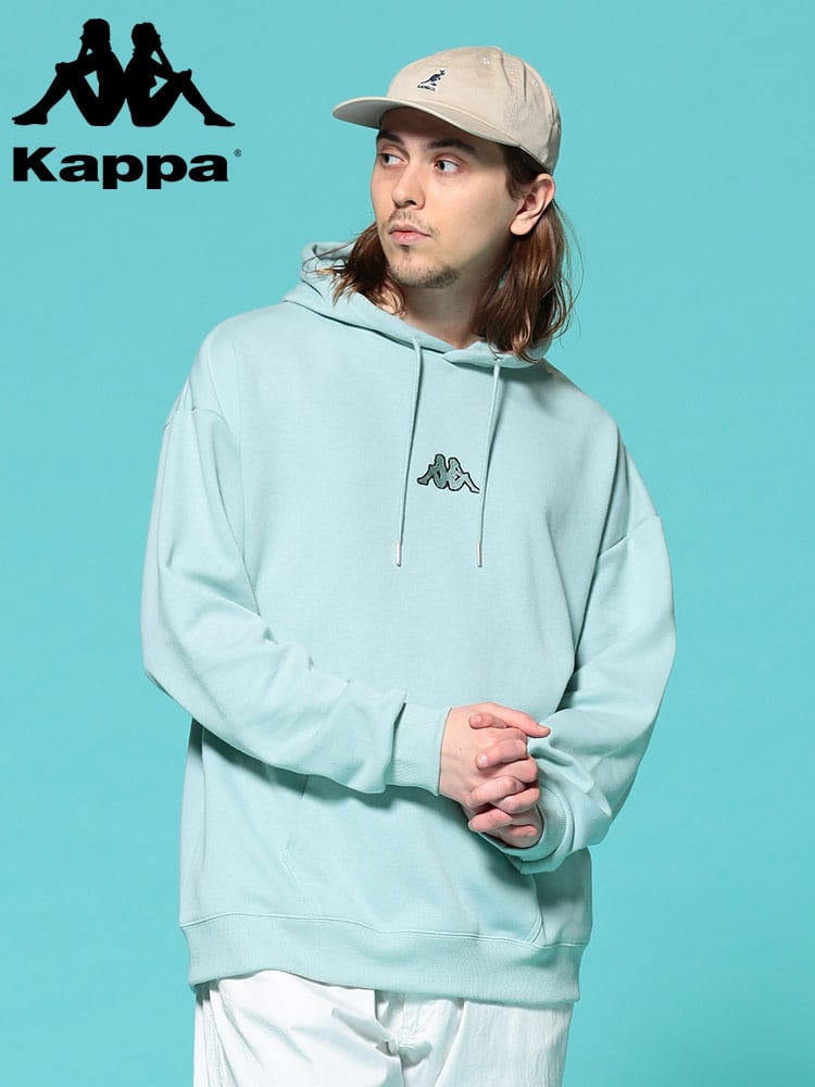 Kappa (カッパ) バックプリント プルオーバー ビッグシルエット 長袖 パーカー