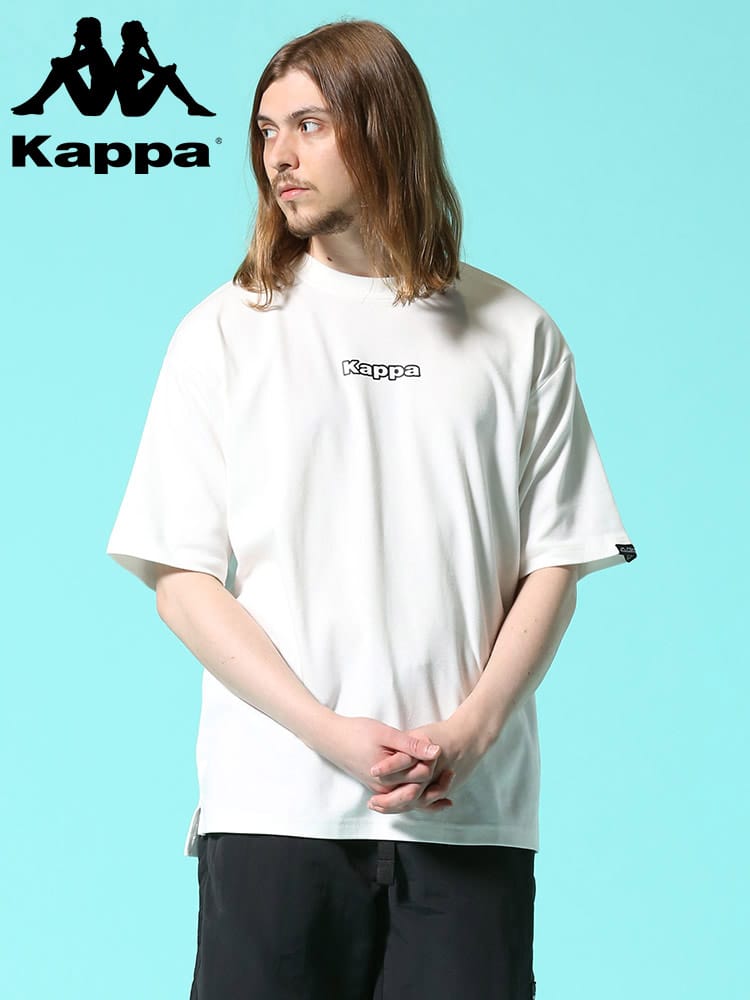 Kappa (カッパ) オーバーサイズ ポンチ バックBIGロゴ クルーネック 半袖 Tシャツ