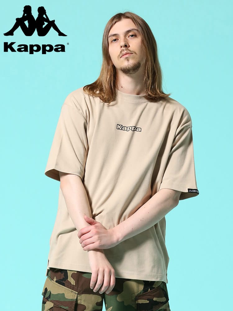 Kappa (カッパ) オーバーサイズ ポンチ バックBIGロゴ クルーネック 半袖 Tシャツ