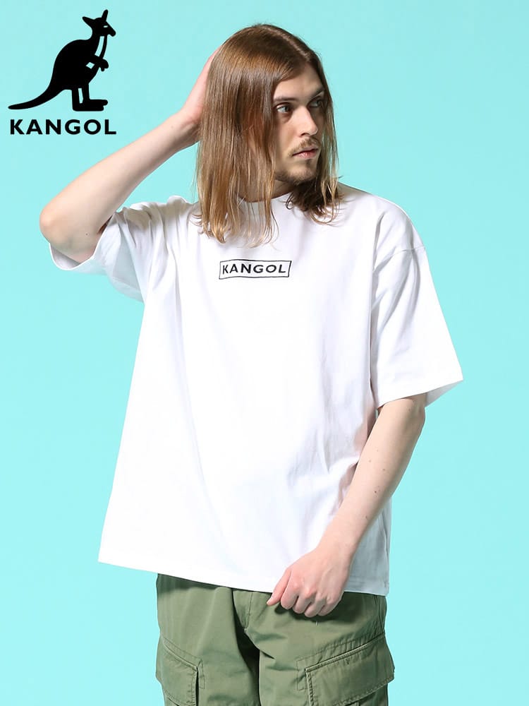 KANGOL (カンゴール) オーバーサイズ 天竺 フキダシプリント クルーネック 半袖 Tシャツ