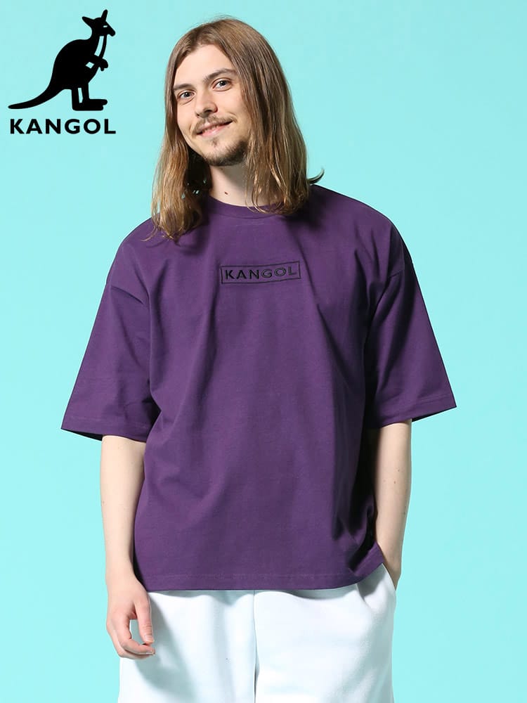 KANGOL (カンゴール) オーバーサイズ 天竺 フキダシプリント クルーネック 半袖 Tシャツ