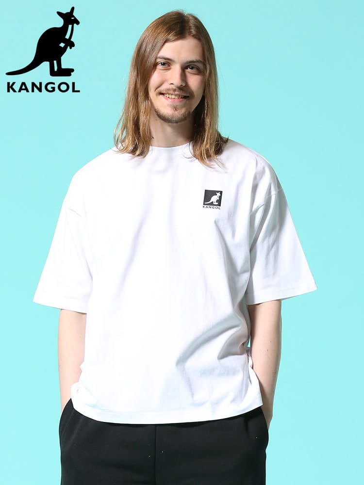 KANGOL (カンゴール) オーバーサイズ 天竺 ペイズリープリント クルーネック 半袖 Tシャツ