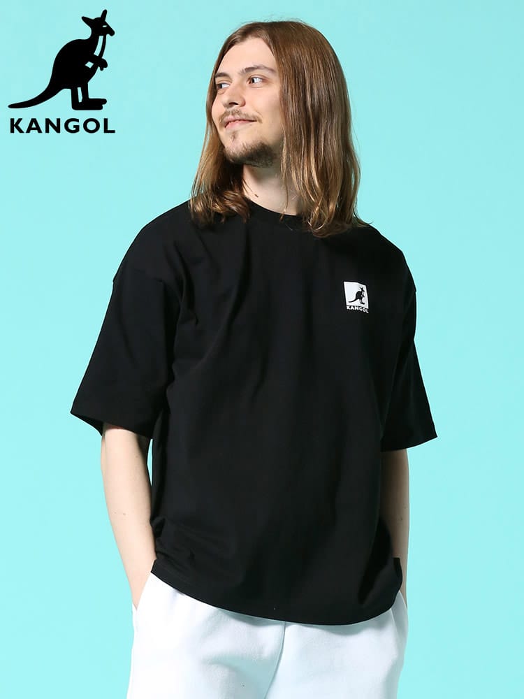KANGOL (カンゴール) オーバーサイズ 天竺 ペイズリープリント クルーネック 半袖 Tシャツ