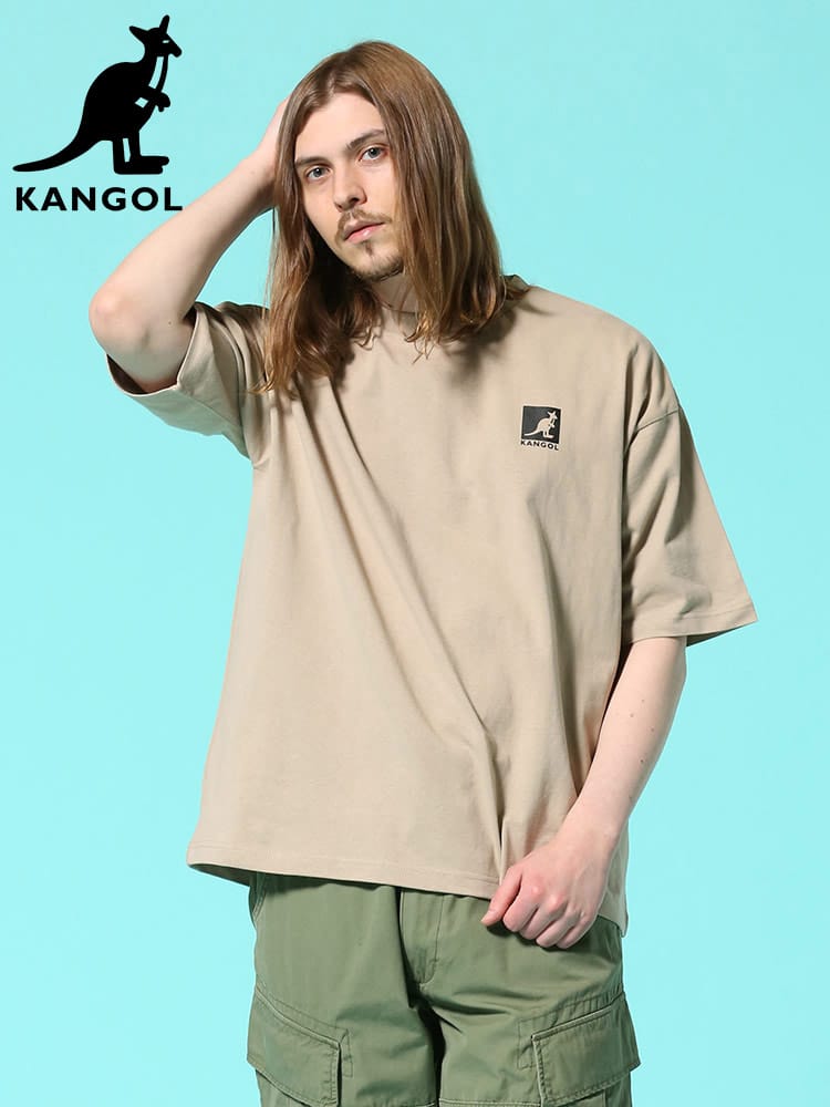 KANGOL (カンゴール) オーバーサイズ 天竺 ペイズリープリント クルーネック 半袖 Tシャツ