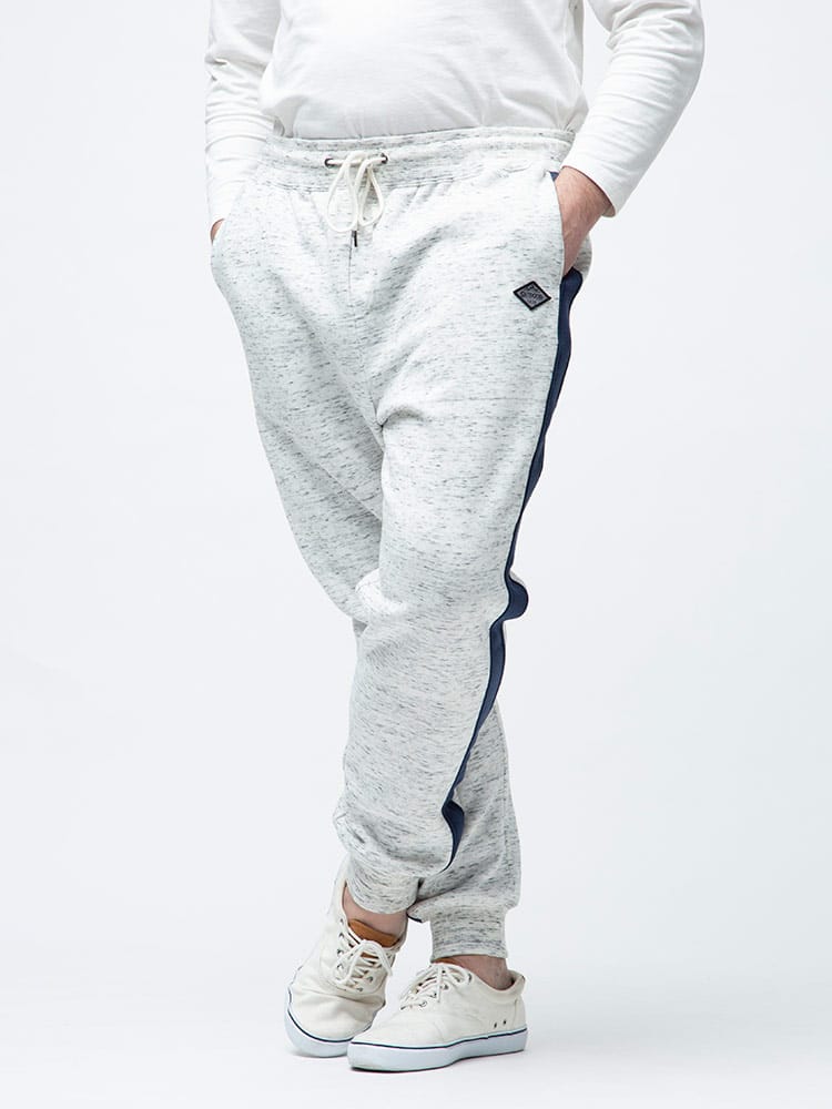 大きいサイズ メンズ OUTDOOR PRODUCTS (アウトドアプロダクツ) 裏起毛 サイド切り替え ウエストゴム ロングパンツ