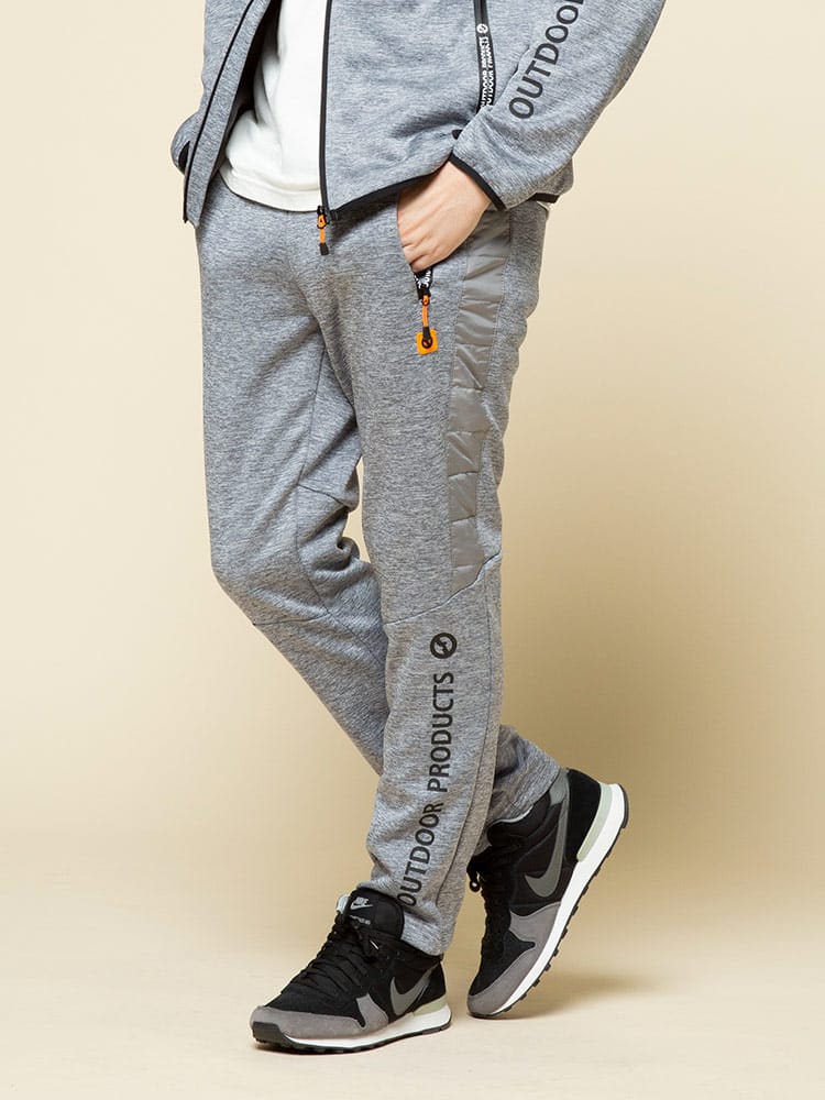 OUTDOOR PRODUCTS (アウトドアプロダクツ) 再帰反射 エステル天竺 裏フリース 前閉じ ロングパンツ